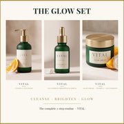 VITA Glow Set — Vitamin C Face Wash, Glutathione Serum and Glow Cream, the complete 3-step brightening routine