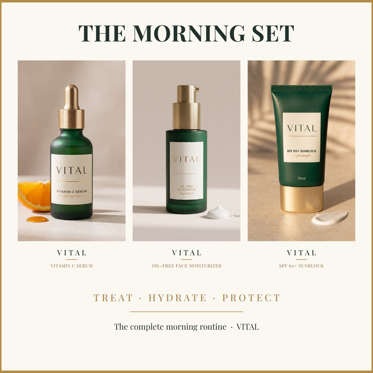 ELTESSA Morning Set — SPF + Vitamin C + Moisturizer