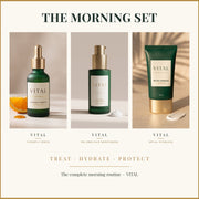 VITA Morning Set — Vitamin C Serum, Oil-Free Moisturizer and SPF 60+ Sunblock, the complete morning routine